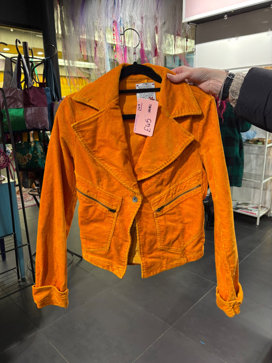 Orange cord jacket