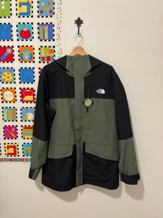 North face jacket grn/blk